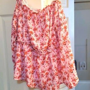 Pinklily floral off the shoulder top